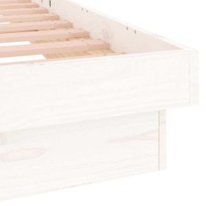 solid wood bed with LED lighting