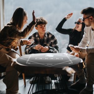 Poker Mat Texas Hold'em Poker Table Top with Non-Slip Bottom