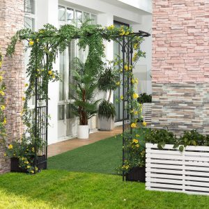 84" Garden Arch Arbor with Gate