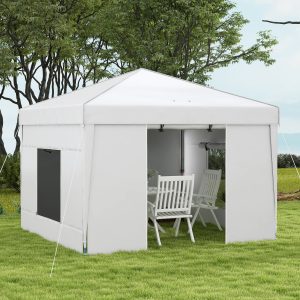 9.7' x 9.7' Pop Up Canopy with Sidewalls