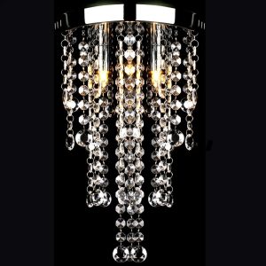 Pendant lamp, elegant ceiling lamp with transparent crystal beads