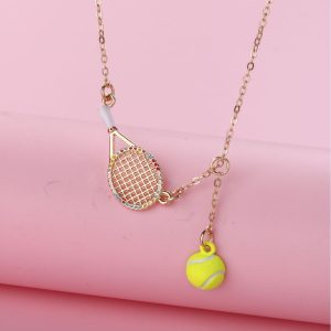 Creative Design Simple Tennis Racket Children's Personalized Necklace