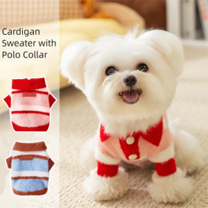 Little Dog Clothes For Autumn And Winter, Small Dog For Winter Warmth, Teddy Bichon Frise POLO Collar Pet Winter Two-legged Sweater