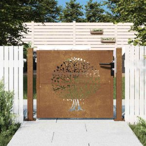 Garden Gate Corten Steel Tree Design   Garden Gate Corten Steel Tree Design
