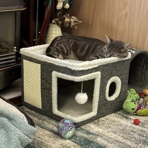 Large Cat House - Stylish And Elegant, With A High Aesthetic Design, Combining Beauty And Capacity, A Practical Must-have For Pet Home Decoration, A Comfortable Space Exclusively For Cats, Enhancing T