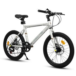 A20183 Kids Bike For 6-12 Years Old, 20 Inch Children's Bicycle For Boys Girls, 7-Speed Steel Frame, , Dual Disc Brakes, 20x1.75 Inch Tires Road Bike, 4 Color Options