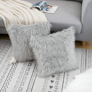 Nordic Style Solid Color Plush Pillowcase