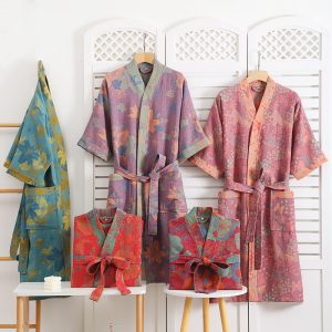 Women's Pure Cotton Double Gauze Bathrobe