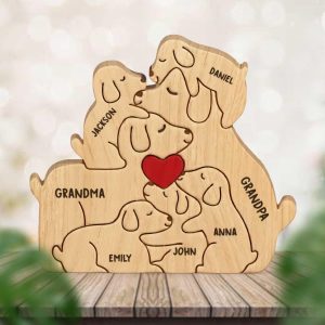 Personalized Wooden Ornaments With Dog Shaped Home Decor