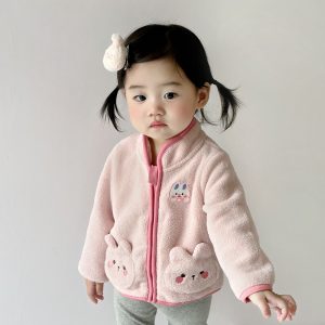 Autumn And Winter Children's Baby Fleece Cute Rabbit Coat