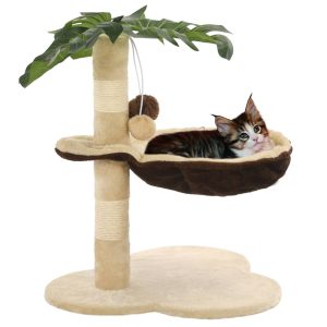 Cat Scratching Post with Sisal Scratching Bar 50 cm Beige and Brown