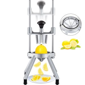 6-Section Commercial Easy Wedger Stainless Steel Blade Fruit Lime Slicer, Lemon Cutter For Home Bar Restaurant
