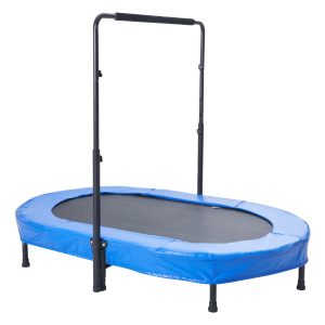 Kids Trampoline, 56x36 Inch Indoor Outdoor Trampoline, Foldable Mini Trampoline With Handle, Rebounder Trampoline For Toddlers, Birthday Gift For 3+ Years Children, Boys Girls For Fun, Bule