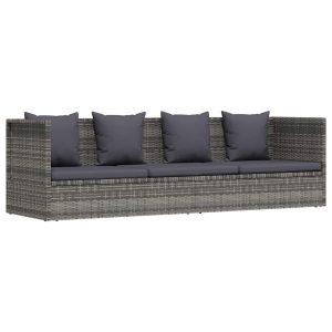 Garden Sofa Bed Poly Rattan   Garden Sofa Bed with Cushions