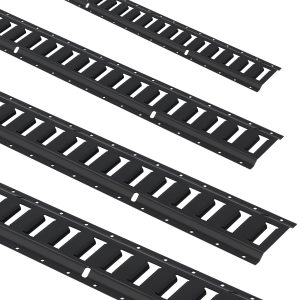 E Track Tie-Down Rail Kit, 18PCS 5' E-Tracks Set Includes 4 Steel Rails & 8 O-Ring Anchors & 4 Tie-Offs With D-Ring & 2 Ratchet Straps, Securing Accessories For Cargo Motorcycles Bikes, 2000 Lbs