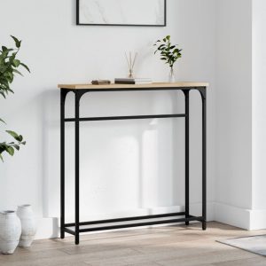 Console Table Sonoma Oak 75 x 19, Wood-based material