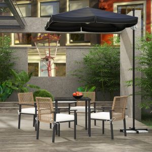 5 Pieces Outdoor Dining Set for 4