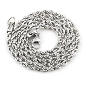1pc Stainless Steel Twist Chain Necklace,Daily Wear Essential,Ideal Gift For Jewelry Enthusiasts And Crafters