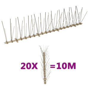 20-piece bird deterrent spike set, 10 m, 5 rows
