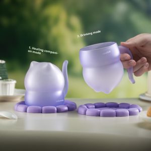 Cute Pet-shaped Grape Purple Heat-resistant Glass Water High-value Coffee Cup Design Gift