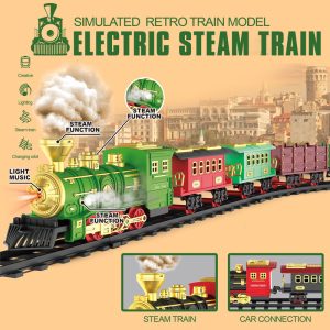 Classic Smoking Track Train For Christmas Toys