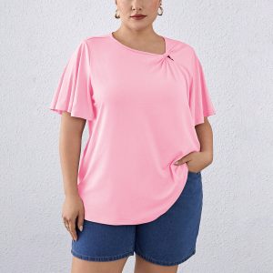 Loose And Versatile Minimalist Round-neck T-shirt