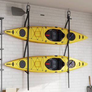 Double Kayak Storage Straps with Paddle Clamps 50 kg