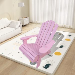 Outdoor Or Indoor Wood Children Adirondack Chair,pink