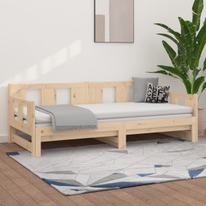 Extendable Daybed Solid Pine Wood 2x (90x190) cm