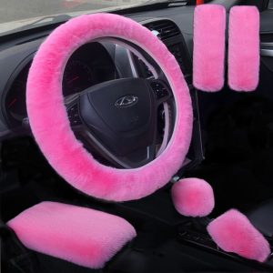 Sheepskin And Wool Steering Wheel Cover