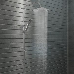 Double Head Shower Set with Hand Shower Stainless Steel