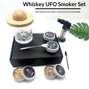 Whiskey Smoker Set Wood Chips Cocktail Mixer