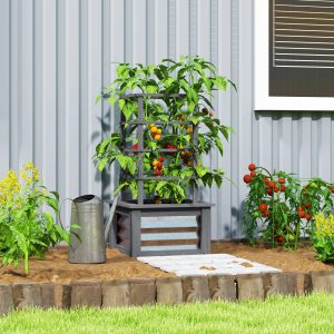 Raised Garden Bed with Trellis