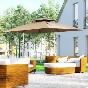 Offset Patio Umbrella with Base