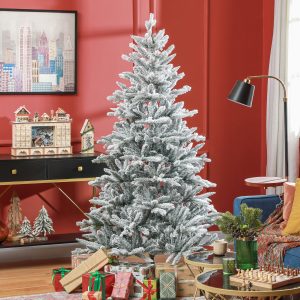 Artificial Flocked Christmas Tree with Snow Tips