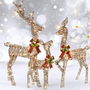 American Creative LED Glowing Deer Lamp Christmas Decoration