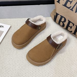 New Integrated Thickened Plush Warm Snow Boots