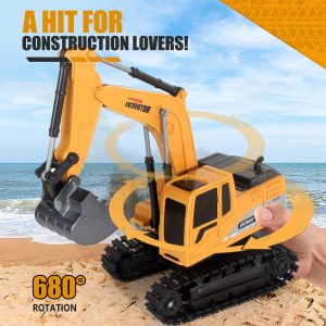 2025 Remote Control Excavator RC Digger Truck Construction Vehicles Boys Toys US