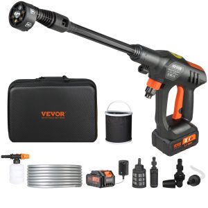 Cordless Pressure Washer, 652-PSI 1.1 GPM Portable Power Cleaner, Handheld High-Pressure Car Washer Gun With 4.0Ah Battery, Charger, 6-in-1 Nozzle, For Home/Floor Cleaning & Watering