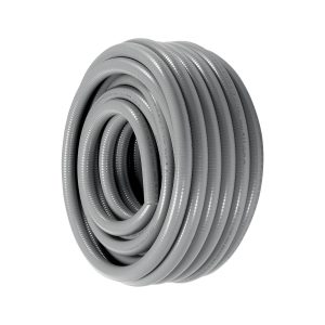 1/2-Inch Flexible Electrical Conduit, 100 Ft, PVC Liquid-Tight Conduit Non-Metallic With 5 Straight And 5 90-Degree Conduit Connector Fittings, For Air Conditioning Motor Controller Pump, IP65