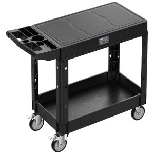 2-shelf Utility Cart 550 Lbs 31.3 X 17.7-inch Service Cart With Wheels