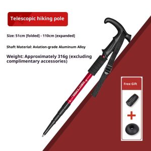 Four-section Curved Handle Alpenstock