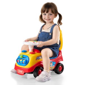 Ride On Push Car For Toddlers, Ages 1-3, Ride Racer, Sit To Stand Toddler Ride On Toy, Classic Kids Ride On Car With Music Steering Wheel, Horn & Under Seat Storage, Ride On Toy For Boys Girls