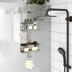 Shower Caddy Hanging Brushed Stainless Steel 304   Shower Caddy