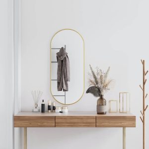 Wall Mirror Golden Oval