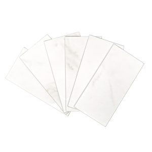 100 Tiles Peel And Stick Backsplash 3 In. X 5.9 In. X 0.12 In. PVC Subway Wall Tile, White ,12 Sq. Ft. Case