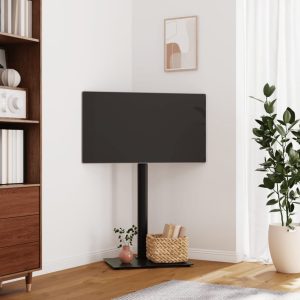 TV corner stand with 1 shelf for 32-65 inch TVs