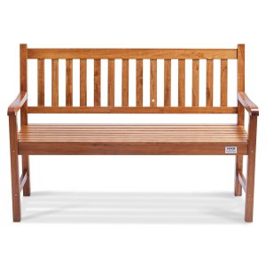 Outdoor Bench, 50 Inches Wood Garden Bench For Outdoors, Outdoor Garden Park Bench With Backrest And Armrests, 800 Lbs Load Capacity Bench, Patio Bench For Garden, Park, Yard, Front Porch