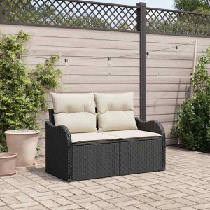 Garden Sofa with Cushions 121 x Poly-Rattan