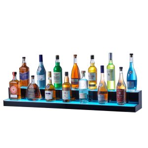 LED Lighted Liquor Bottle Display Bar Shelf RF & App Control 48' 2-Step